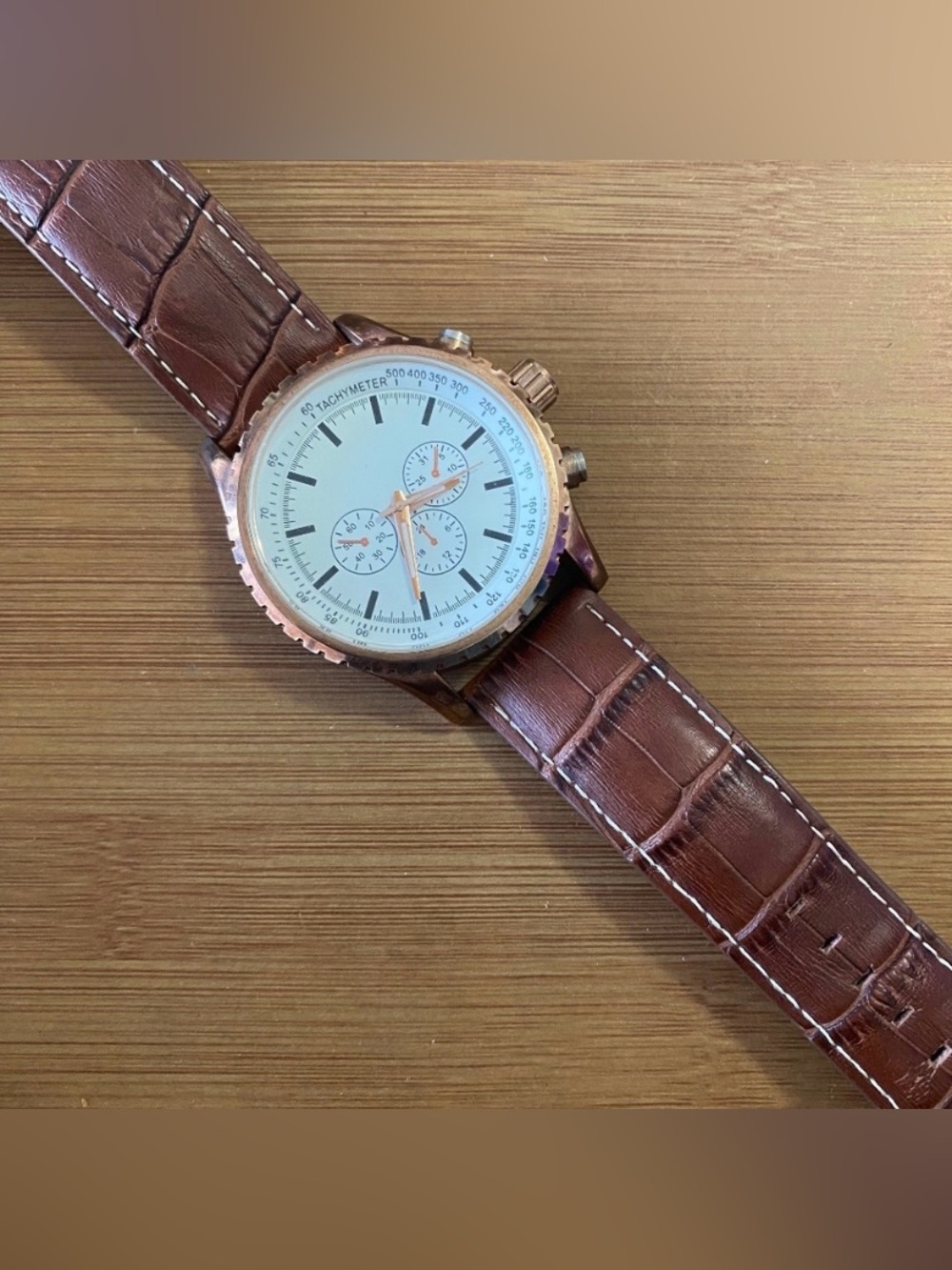 ALDO Men’s Rose Gold Chronograph Watch – S-7072 – Barely Used!